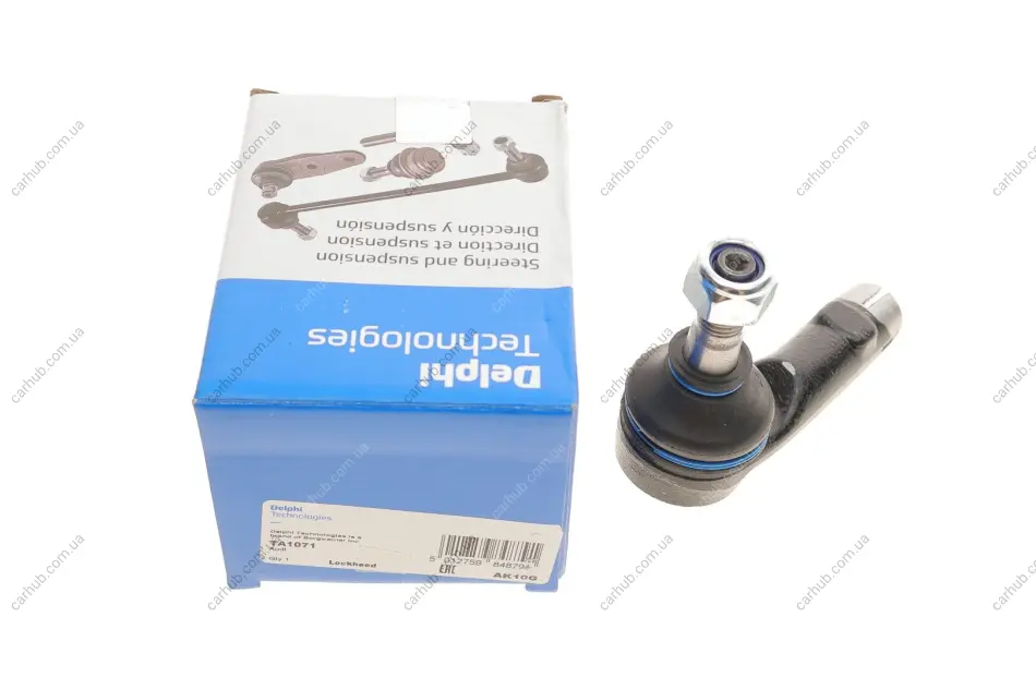 Рульовий наконечник лів AUDI 100 C2, 100 C3, 100 C4, 200 C2, 200 C3, A6 C4, V8 1.6-4.2 08.76-12.97 Delphi TA1071 (фото 1)