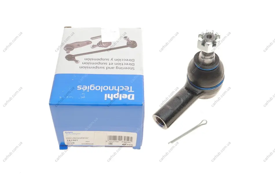 Рульовий наконечник прав ISUZU CAMPO, D-MAX I, KB, TROOPER I, TROOPER II, TROOPER III OPEL CAMPO, FRONTERA A, FRONTERA A SPORT, MONTEREY A, MONTEREY B 1.9-3.5 01.83-10.04 Delphi TA1501 (фото 1)