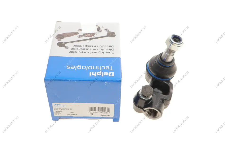 Рульовий наконечник прав DAEWOO ARANOS, CIELO, ESPERO, LANOS, NEXIA OPEL ASCONA C, KADETT E, KADETT E COMBO 1.2-2.0 09.81- Delphi TA965 (фото 1)