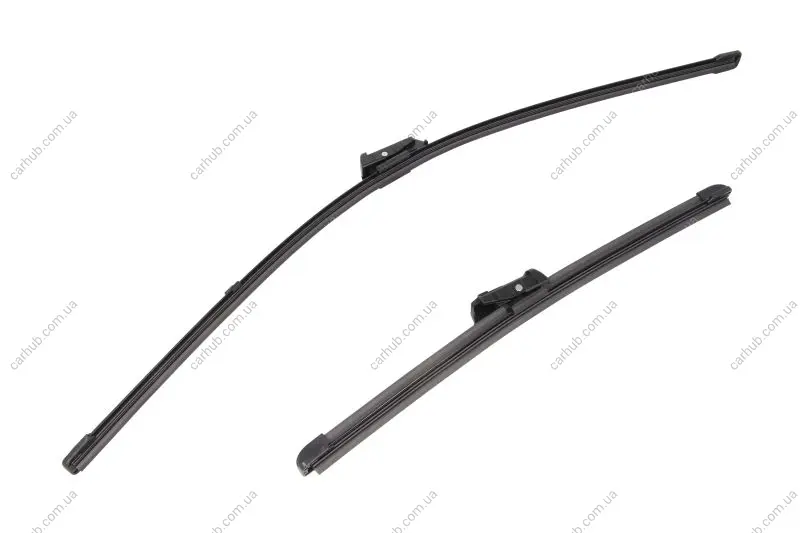 Щітка склоочисника безкаркасна передн із спойлером (2шт) Flat Blades 600/350мм ABARTH 500 / 595 / 695, 500C / 595C / 695C, 500E FIAT 500, 500 C, 500E FORD KA RENAULT ZOE 07.07- DENSO DF-005 (фото 1)