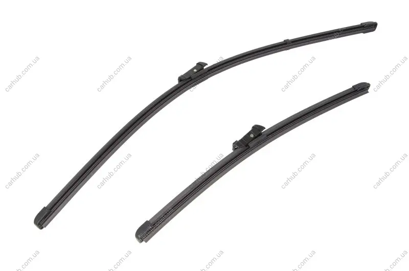 Щітка склоочисника безкаркасна передн із спойлером (2шт) Flat Blades 600/380мм AUDI A1 PEUGEOT 408 II SEAT MII, TOLEDO IV SKODA CITIGO, E-CITIGO, RAPID VW LOAD UP!, POLO V, UP! 03.09- DENSO DF-013 (фото 1)