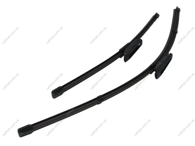Щітка склоочисника безкаркасна передн із спойлером (2шт) Flat Blades 600/400мм DS DS 3, DS 3 / DS 3 CITROEN C3 PICASSO, C-ELYSEE, DS3 PEUGEOT 208 II, 301 RENAULT CLIO III, FLUENCE 02.98- DENSO DF-017 (фото 1)