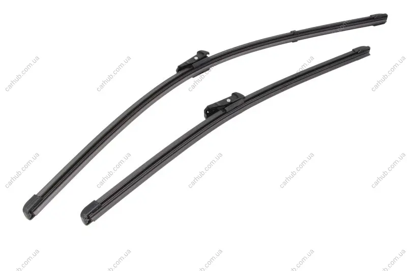 Щітка склоочисника безкаркасна передн із спойлером (2шт) Flat Blades 600/450мм ALFA ROMEO GIULIETTA BYD SEAL U FIAT BRAVO II HYUNDAI I30 KIA CEE\'D, PRO CEE\'D LANCIA DELTA III 03.04- DENSO DF-030 (фото 1)