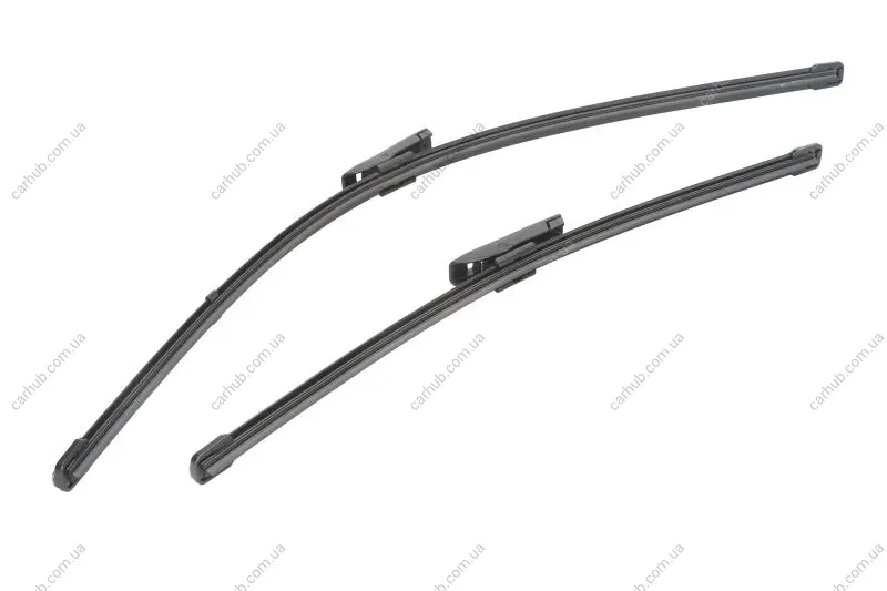 Щітка склоочисника безкаркасна передн із спойлером (2шт) Flat Blades 650/450мм CITROEN JUMPY III, NEMO, SPACETOURER FIAT FIORINO, QUBO PEUGEOT BIPPER, BIPPER TEPEE, EXPERT, TRAVELLER 01.07- DENSO DF-042 (фото 1)