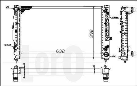 Радиатор охлаждения двигателя A4/A6/Passat 95-08 2.5-2.8 DEPO 003-017-0023 (фото 1)