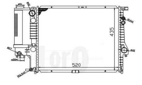 Радиатор охлаждения двигателя E39 2.5-2.8i 95-00 DEPO 004-017-0003