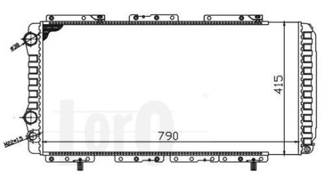 Радиатор охлаждения двигателяJumper/Ducato/Boxer 1.9D-2.8D 94- (+AC) DEPO 009-017-0006