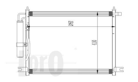 Радіатор кондиціонера AVEO/KALOS 1.4 i 16V 02- DEPO 011-016-0002