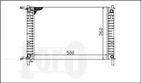 Радіатор води FIESTA 1.3i/1.4TDCi 02-05 MT +/-AC DEPO 017-017-0017