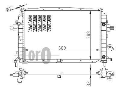 Радіатор охолодження двигуна ZAFIRA B 1.9CDTi 05- DEPO 037-017-0088-B