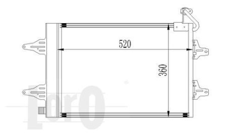 Радіатор кондиціонера Skoda Fabia/Roomster/VW Polo 1.0-2.0/1.4-1.9D 99- DEPO 053-016-0015