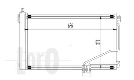 Фото радіатор кондиціонера C-Class W203/S203/CL203 1.8-5.4 00-11 DEPO 054-016-0014 Радіатор кондиціонера C-Class W203/S203/CL203 1.8-5.4 00-11 DEPO 054-016-0014