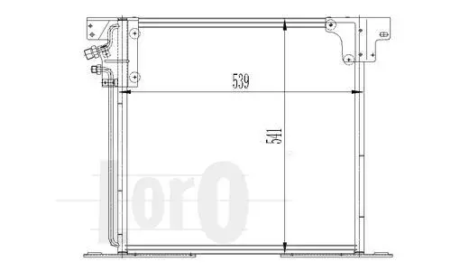 Радіатор кондиціонера Vito 96>03 DEPO 054-016-0020 (фото 1)