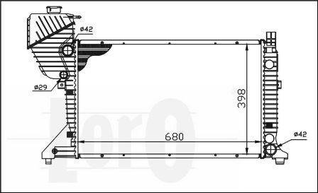 Радиатор охлаждения двигателя Sprinter ОМ611-612 00-06 DEPO 054-017-0007