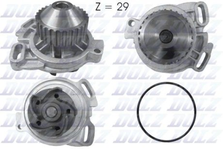 Водяний насос Audi 90/Coupe 2.3 -96 DOLZ A158