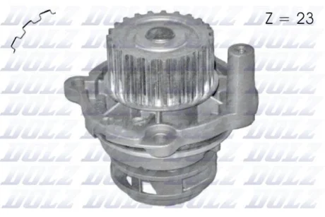 Водяний насос Caddy III/Octavia/Golf IV/V/Passat/Polo 1.6/2.0 97- (Заміна A185) DOLZ A198
