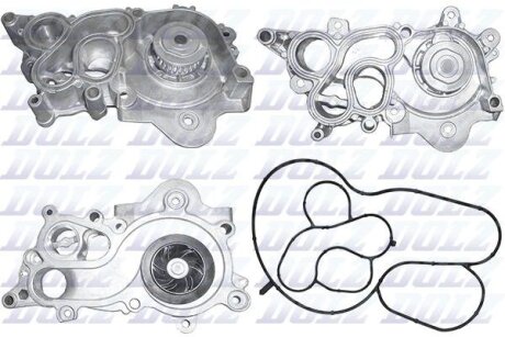 Водяний насос A1/A3/Seat Leon/VW GOLF VII/POLO 1.2-1.4/2.0i 12- DOLZ A234