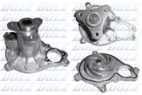 Водяний насос BMW 5 (G30/F90) 16-/X3 1.6i/2.0i (B46/B48) 17- (6 лоп) DOLZ B255