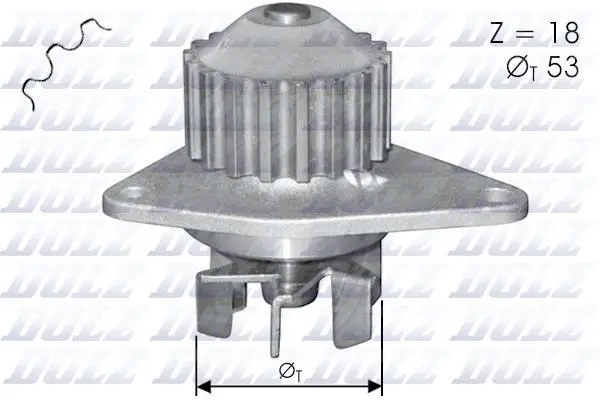 Водяний насос Berlingo/Partner 1.1/1.4i 96- (18z) DOLZ C114 (фото 1)