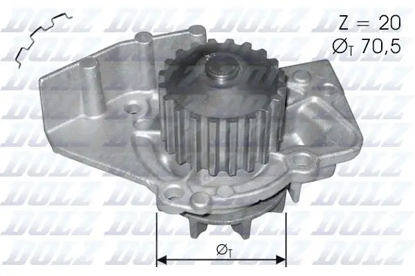 Водяний насос Scudo/Jumpy/Berlingo/Expert/Ducato 1.9D/2.0HDi 98- DOLZ C120 (фото 1)