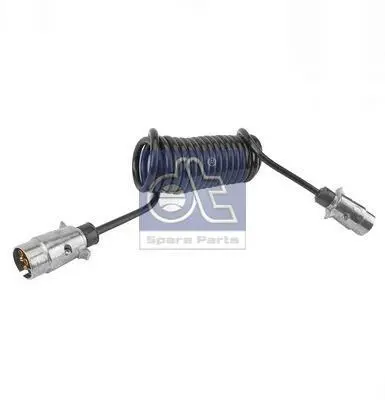 Спіральний електричний дріт (тип кабеля: N, робоча довжина 3,5м, кількість контактів: 7, тип штепсельної вилки: N, 12В) DT 4.10076 (фото 1)