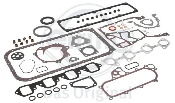 Повний комплект прокладок двигуна FORD MAVERICK NISSAN CABSTAR, CABSTAR E, NAVARA, PICK UP, TERRANO I, TERRANO II, URVAN, D01 GEHL 3000 VALMET 300, 400 2.3D-D ELRING 071351 (фото 1)