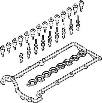 Прокладка кришки клапанів BMW 3 (E46)/5 (E39) 1.8-2.0d (M47) 98-03 (з болтами) ELRING 166.260