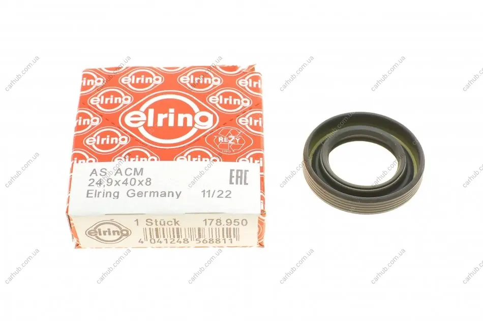 Сальник вала первинного КПП VW LT 2.0-2.7 -96 (24.9x40x8) ELRING 178.950 (фото 1)