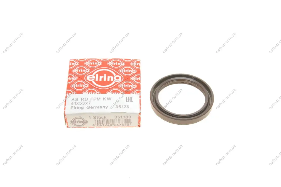 Сальник колінвалу (передній) Hyundai Accent/Elantra/Kia Cee\'d/Sportage 1.1D-1.7D 05- (41x53x7) ELRING 351.180 (фото 1)