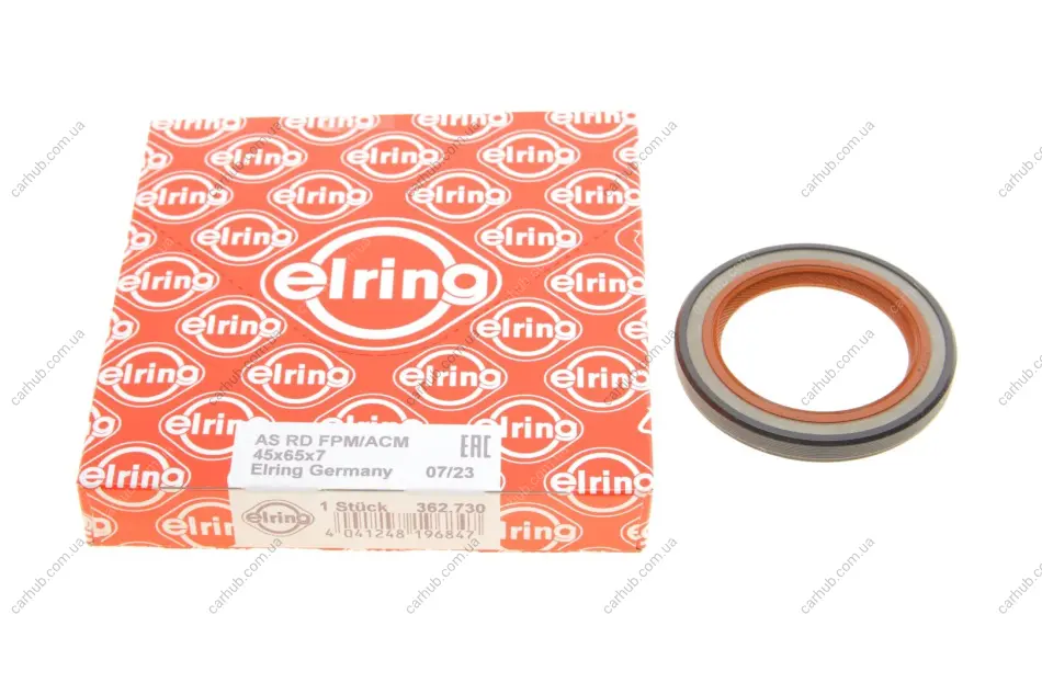 Сальник колінвалу (передній) Volvo C70/S40/S60/S70/S80 95-10 (45x65x7) ELRING 362.730 (фото 1)
