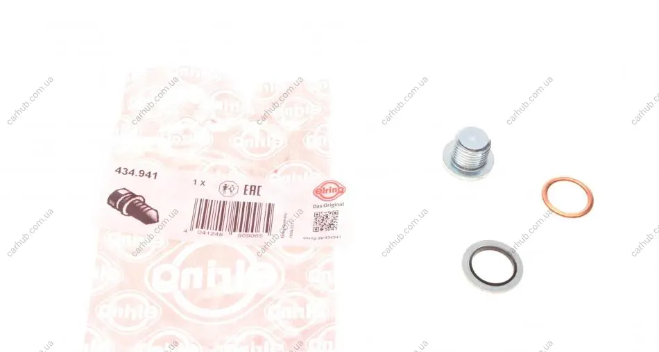 Болт зливу оливи + шайба Citroen/Dacia/Nissan/Opel/Peugeot/Renault/Volvo (M16x1.5) ELRING 434.941 (фото 1)