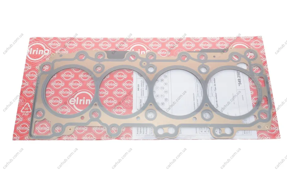 Прокладка ГБЦ Nissan Murano/NP300 Navara/Pathfinder 2.5 dCi 05- (1 мітка) (0.925mm) ELRING 549.250 (фото 1)