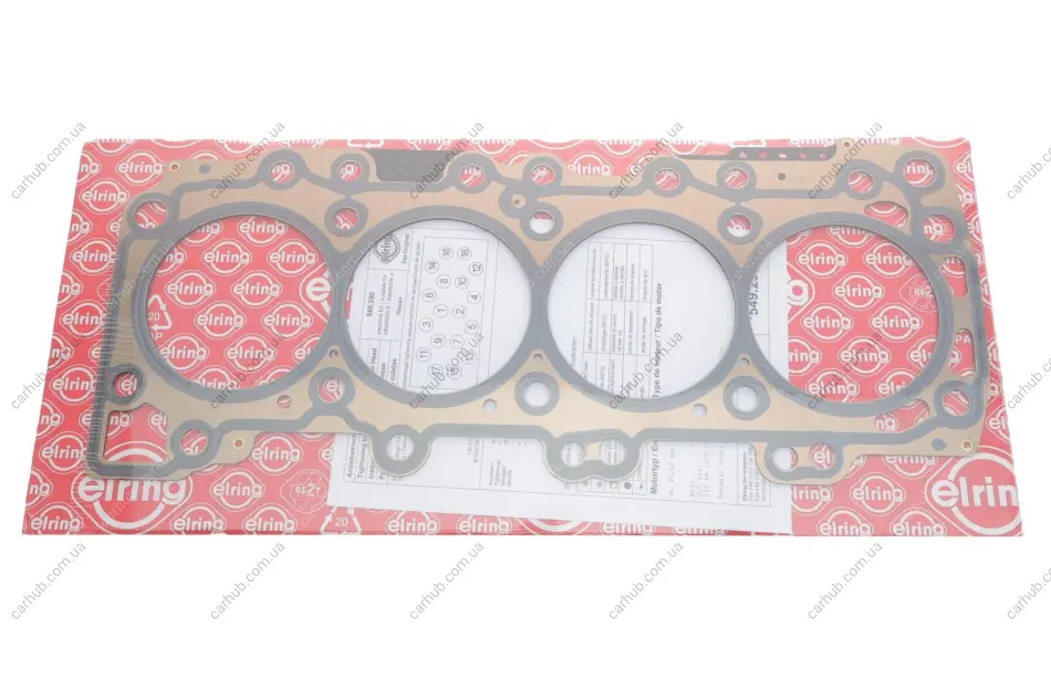 Прокладка ГБЦ Nissan Murano/NP300 Navara/Pathfinder 2.5 dCi 05- (5 міток) (1.025mm) ELRING 549.290 (фото 1)