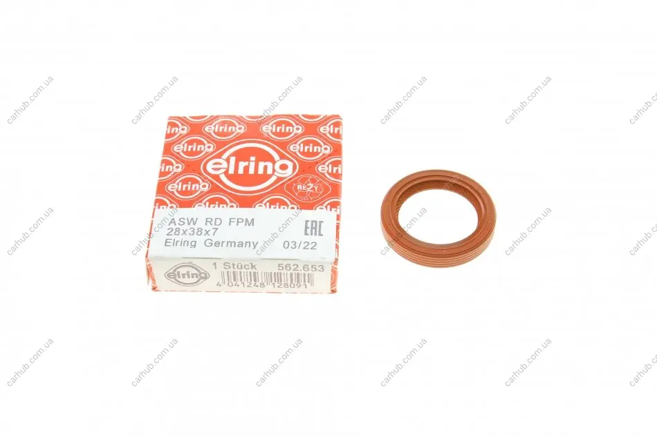 Сальник розподільного валу Ford Connect 1.8Di/TDCi 02- (28x38x7) ELRING 562.653 (фото 1)