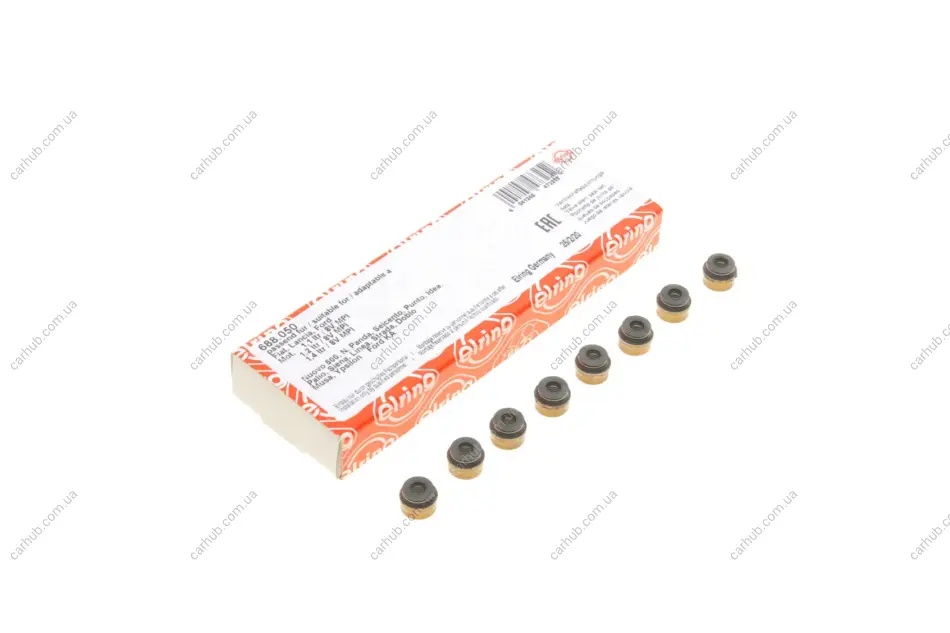 Сальник клапана (впуск/випуск) Fiat Doblo 1.2/1.4 00- (5x7.8/11x8) (к-кт 8шт) ELRING 688.050 (фото 1)
