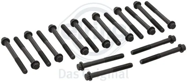 Комплект болтів ГБЦ ARO 240-244 TOYOTA 4 RUNNER I, 4 RUNNER II, CHASER, CRESTA V, DYNA, DYNA 100, DYNA 150, HIACE IV, HILUX V, HILUX VI, LAND CRUISER, LAND CRUISER PRADO 2.4D/2.8D/3.0D 08.87- ELRING 708240 (фото 1)