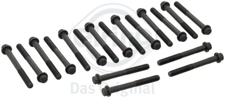 Комплект болтів ГБЦ ARO 240-244 TOYOTA 4 RUNNER I, 4 RUNNER II, CHASER, CRESTA V, DYNA, DYNA 100, DYNA 150, HIACE IV, HILUX V, HILUX VI, LAND CRUISER, LAND CRUISER PRADO 2.4D/2.8D/3.0D 08.87- ELRING 708240