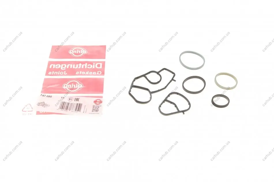 Прокладка радіатора масляного Citroen Berlingo/Peugeot Expert 1.6 HDi 07- (к-кт) ELRING 747.080 (фото 1)