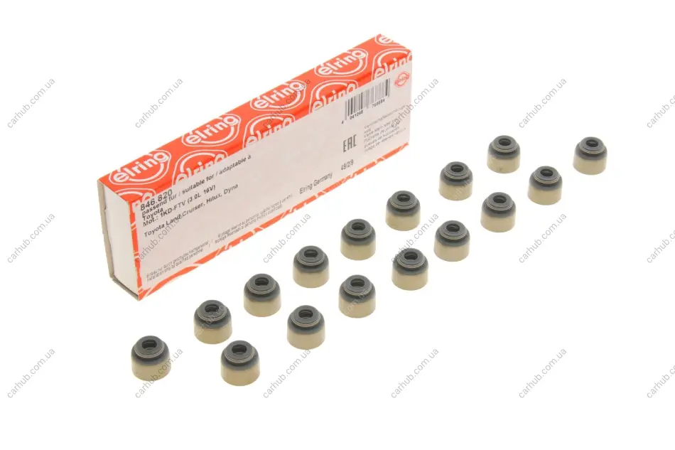 Сальник клапана (впуск/випуск) Toyota Corolla/Yaris 1.4D 01- (6x14x11) (к-кт) ELRING 846.820 (фото 1)