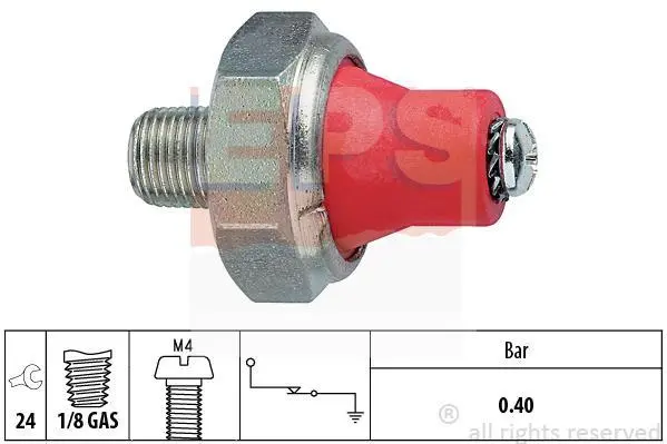 Датчик тиску оливи Hyundai Accent/Mazda 323/Toyota Corolla/Mitsubishi Outlander 93- (0.4 bar) EPS 1.800.014 (фото 1)