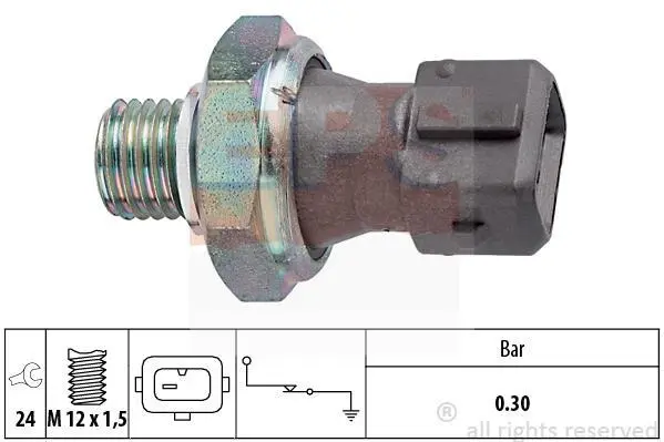 Датчик тиску оливи BMW 3 (E36/E46/E90/F30/F80)/5 (E39/E60/F10)/7(E38-F04) 95-17 (M12x1.5) EPS 1.800.071 (фото 1)