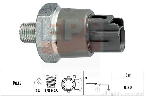 Датчик тиску оливи Toyota Rav4/Honda Accord 1.0-4.4 88- (M1/8) 0.20 bar EPS 1.800.114 (фото 1)