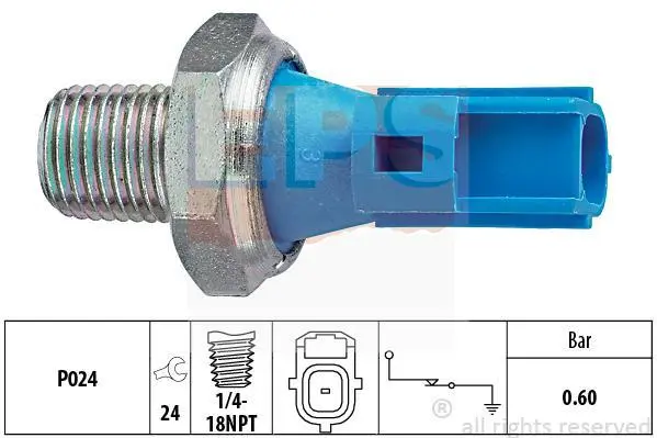 Датчик тиску оливи Ford Transit 2.4D 00-06 (0.6 bar) EPS 1.800.147 (фото 1)