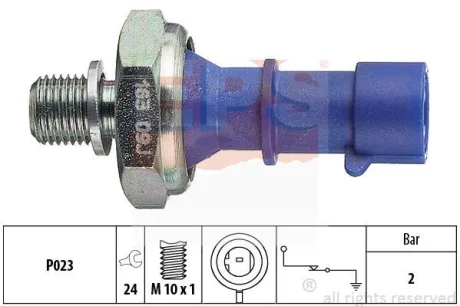 Датчик тиску оливи Opel Combo/Astra/Vectra/Corsa 1.0-1.8 96- (M10x1) EPS 1.800.163