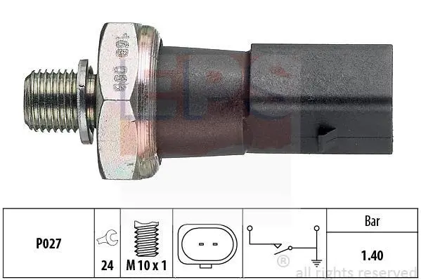 Датчик тиску оливи VW Golf V/Seat Leon 2.0TFSi/GTi 04-11 (1.4 bar) EPS 1.800.168 (фото 1)