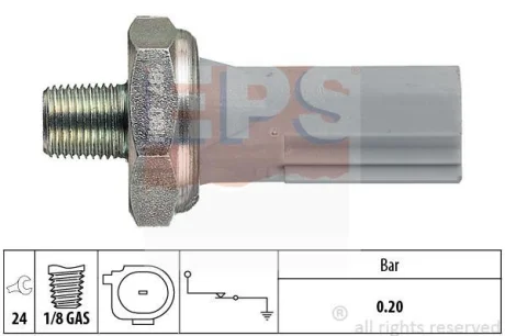 Датчик тиску оливи Mitsubishi Colt/Galant/L200 02-/Peugeot 4007/4008 07- (0,2 bar) EPS 1.800.187