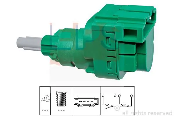 Датчик педалі гальма VW T4/T5/Caddy II 1.9-2.5D 90-15 (4-х конт.) EPS 1.810.230 (фото 1)