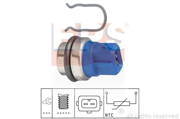Датчик температури охолоджуючої рідини VW Caddy I/II/T4 1.4-2.5 85-04 (2 конт.) (синій) EPS 1.830.101 (фото 1)