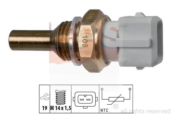 Датчик температури охолоджуючої рідини MB Vario OM904 96- (2конт.) (M14x1.5) (білий) EPS 1.830.126 (фото 1)