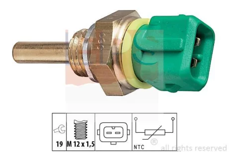 Датчик температури охолоджуючої рідини Citroen Berlingo/Jumper 1.1/1.8i/2.0 94- (2 конт.) EPS 1.830.148